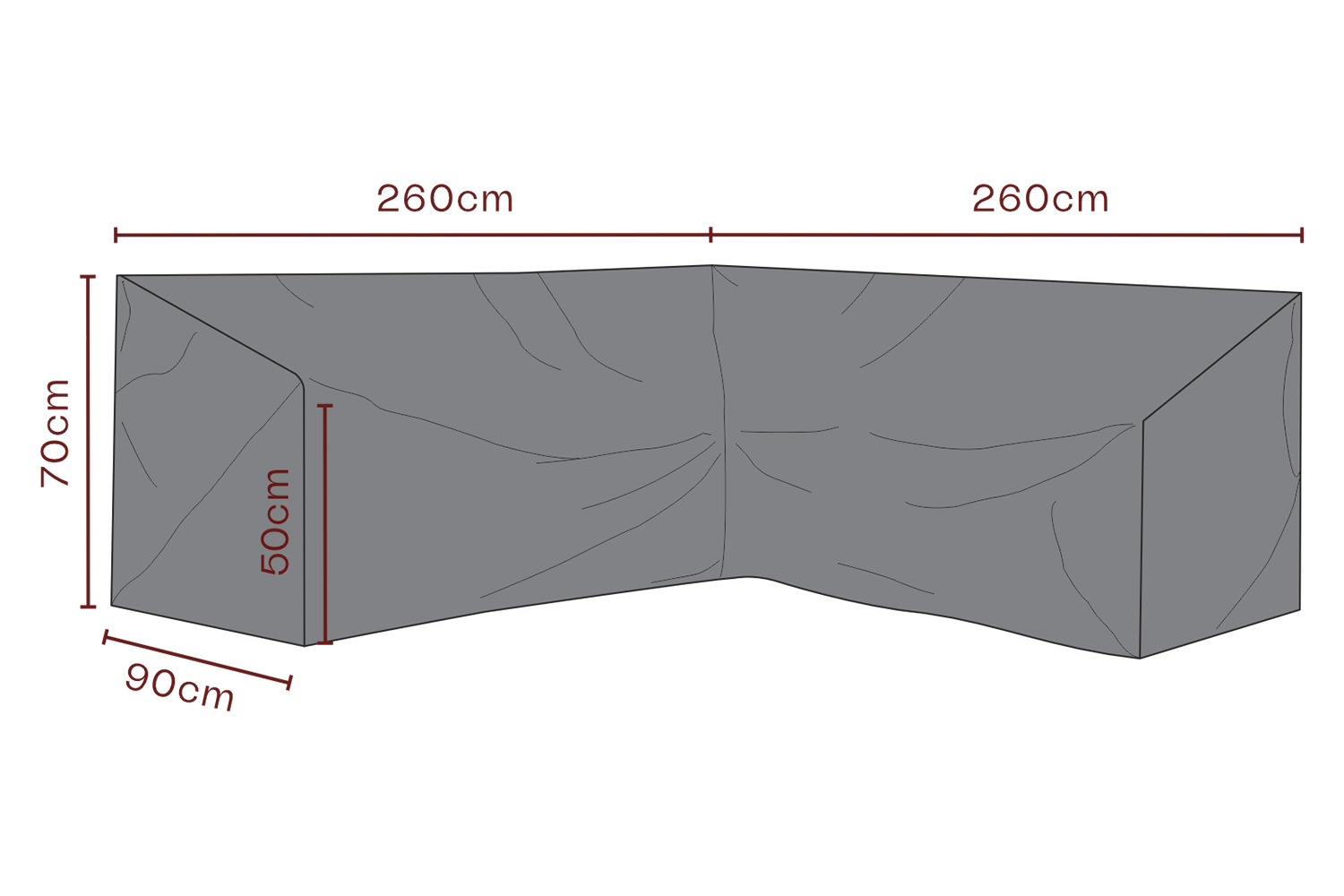 Cover canapé d’angle Black-Breathable