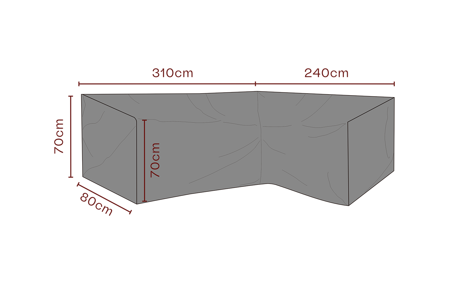 Cover canapé d’angle Black-Breathable