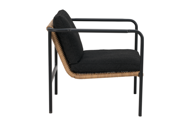 Motty fauteuil Noir/Teddy Black