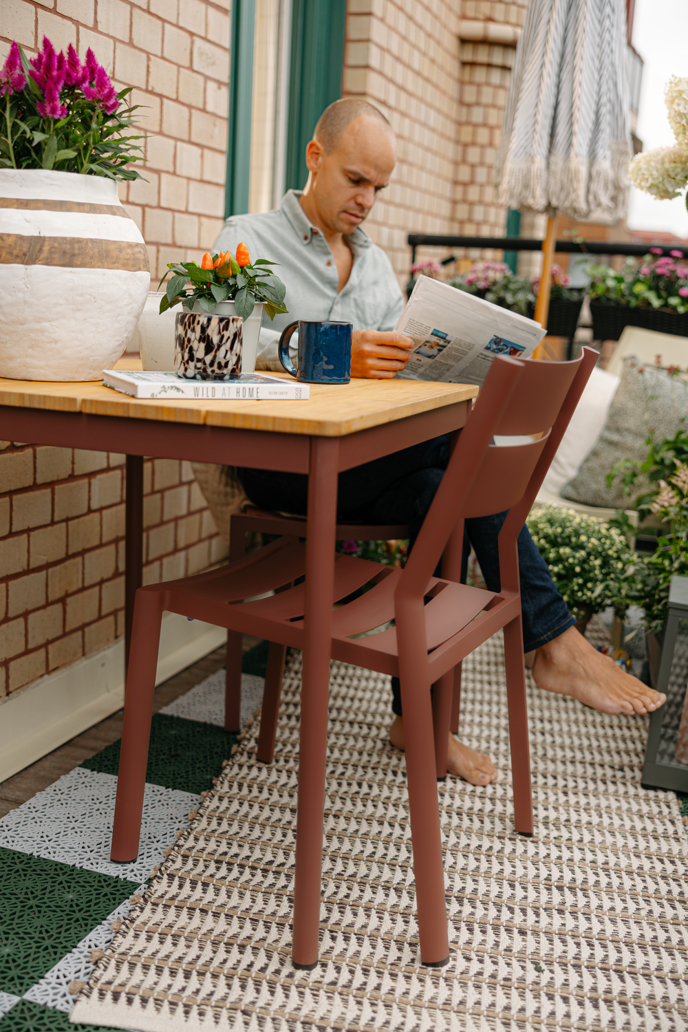 Delia chaise de table Zin Red
