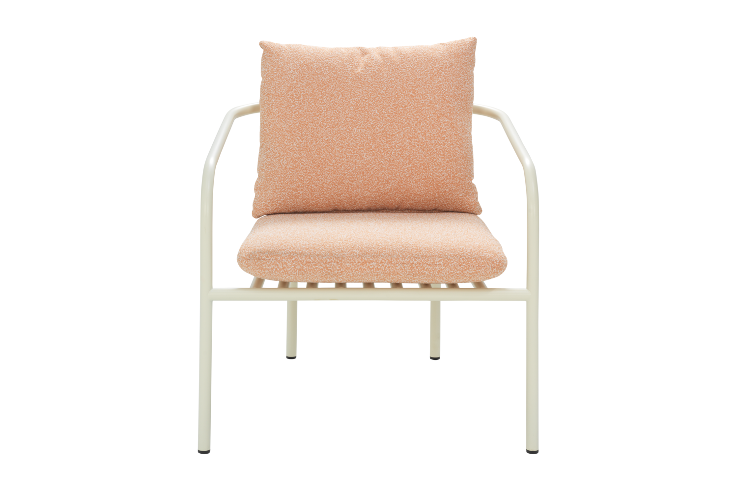 Bendt fauteuil Pearl White/Teddy Orange