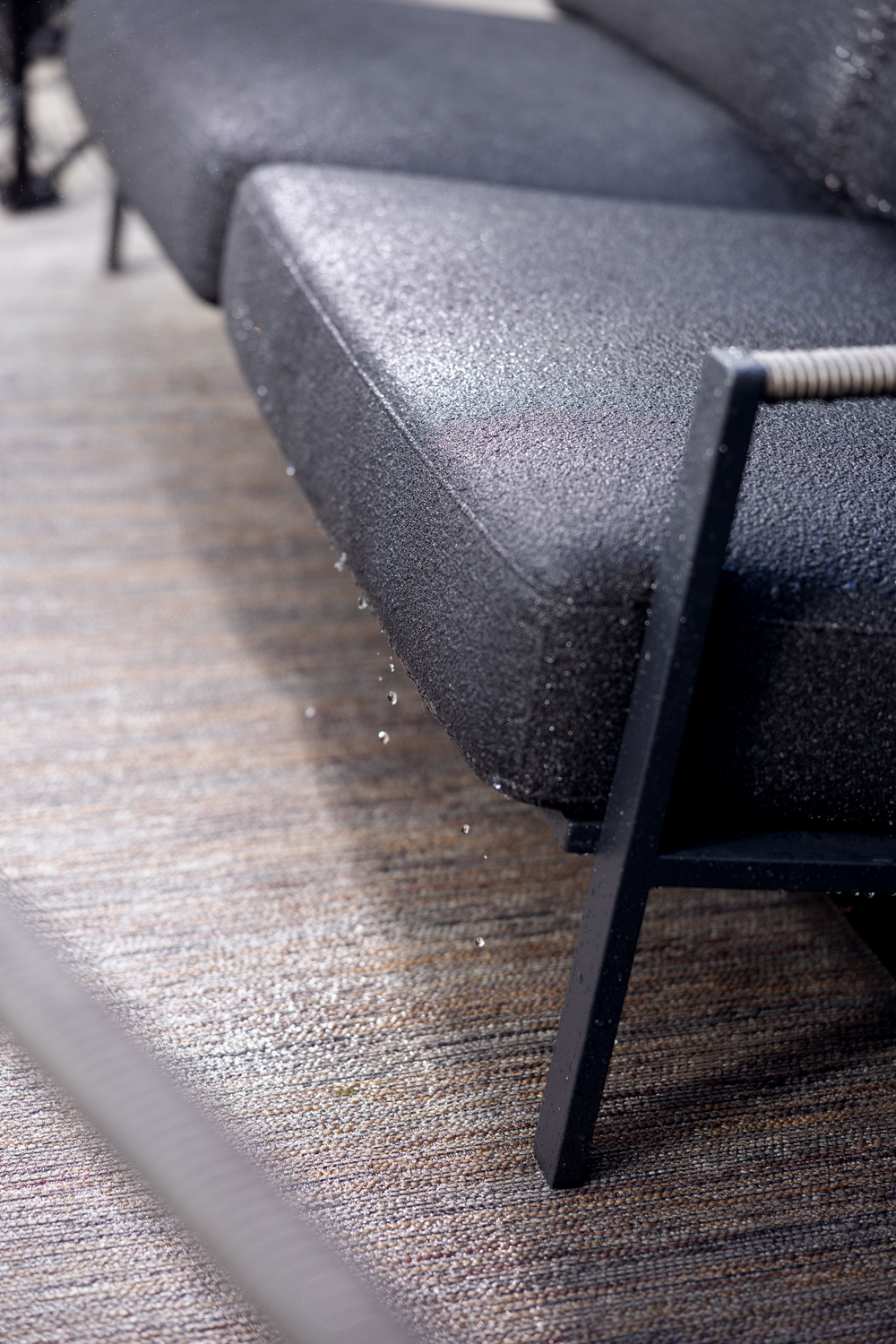 Lyra Canapé 2,5 places Noir/Teddy Black