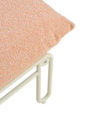 Blixt fauteuil lounge Pearl White/Teddy Orange