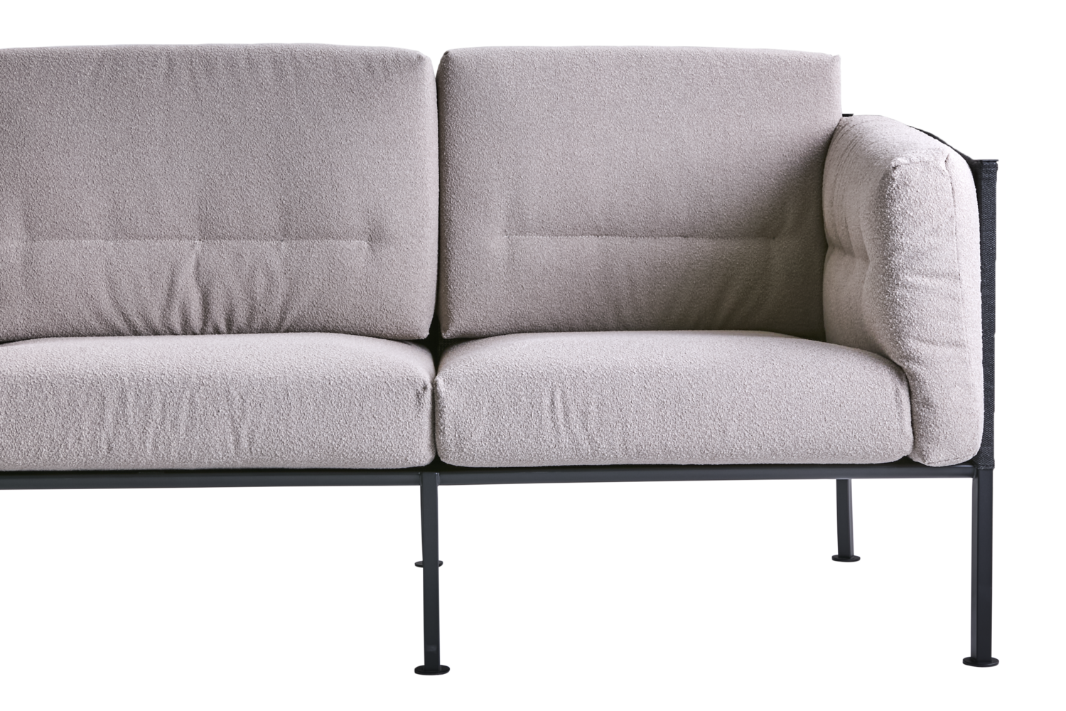 Delux Canapé 3 places Black/Teddy Beige