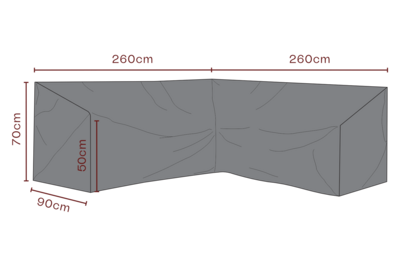 Cover canapé d’angle Black-Waterproof