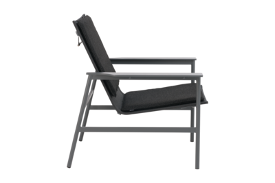 Soro fauteuil lounge Anthracite/Teddy Black