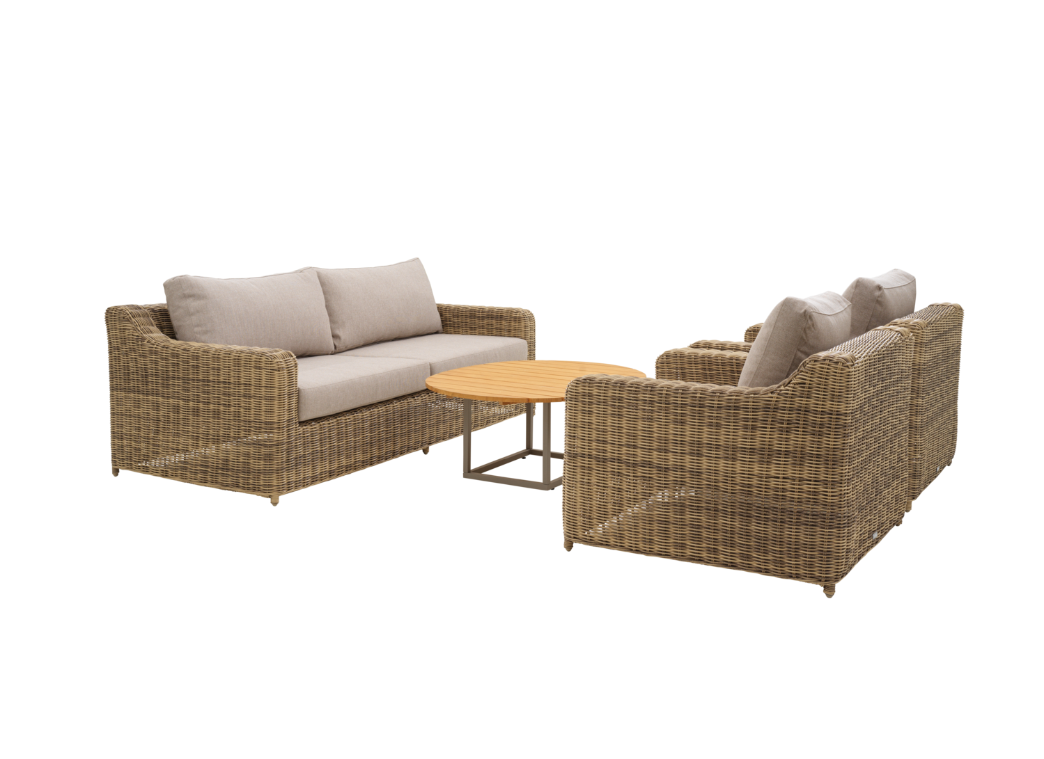 Olive table salon Khaki/Bamboo