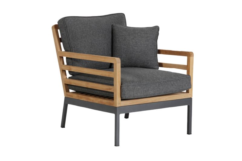 Zalongo fauteuil Couleur naturelle/gris