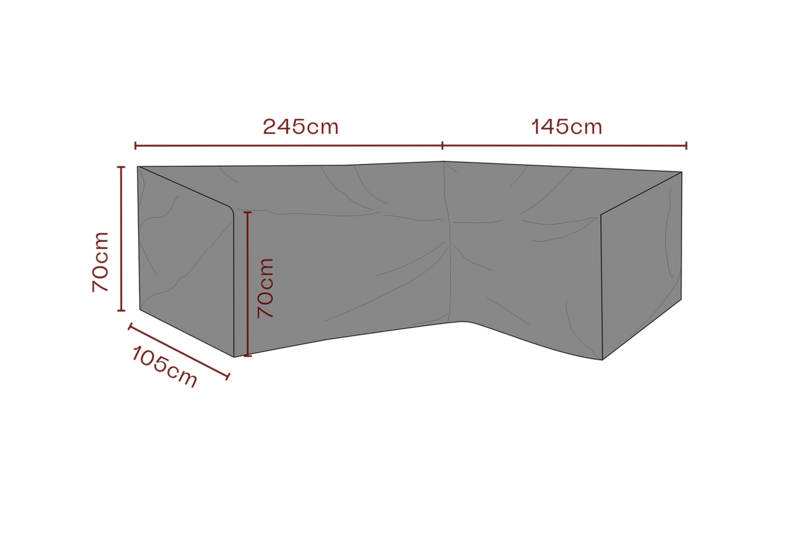 Cover canapé d’angle Noir