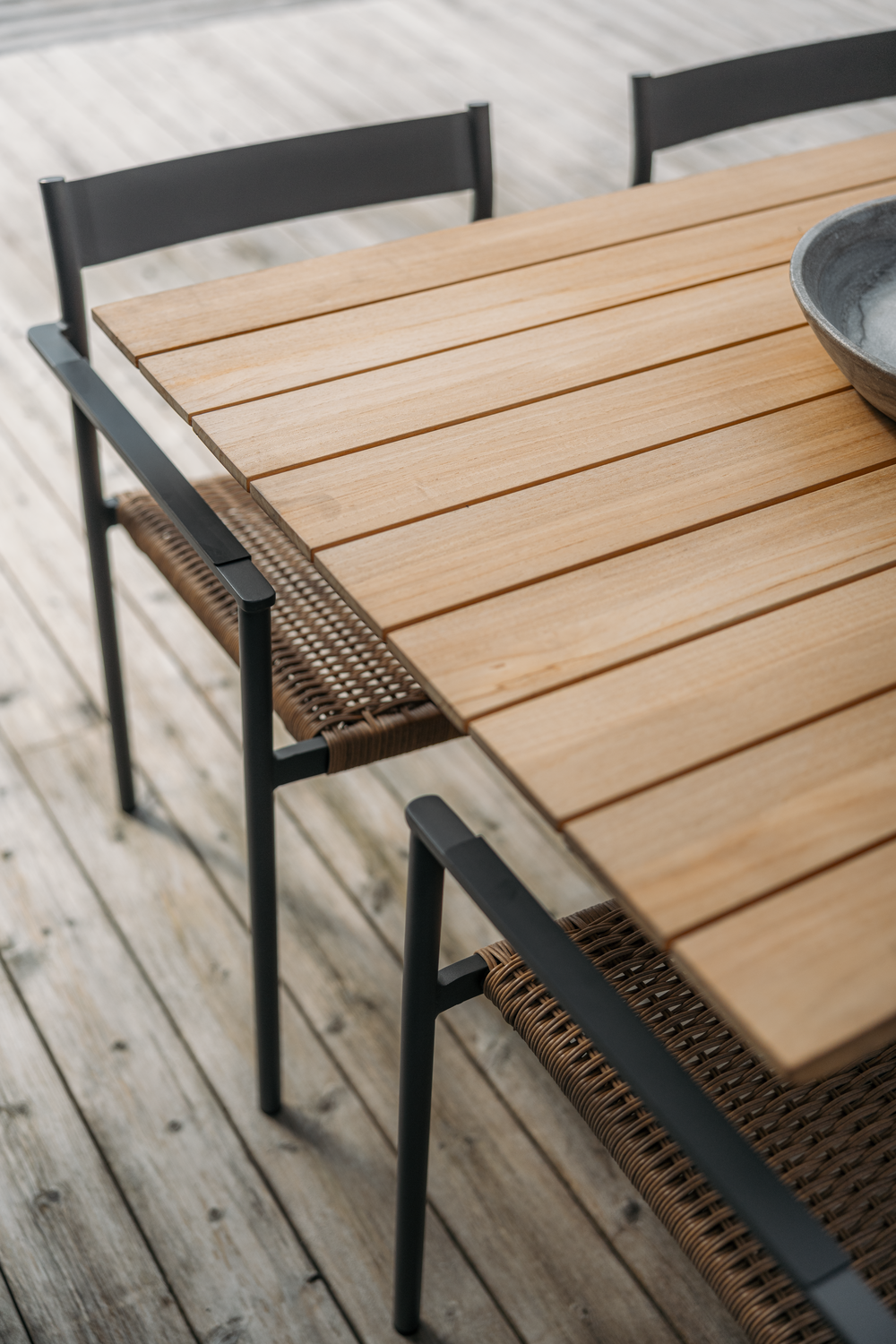 Shad table à manger Anthracite/Teak