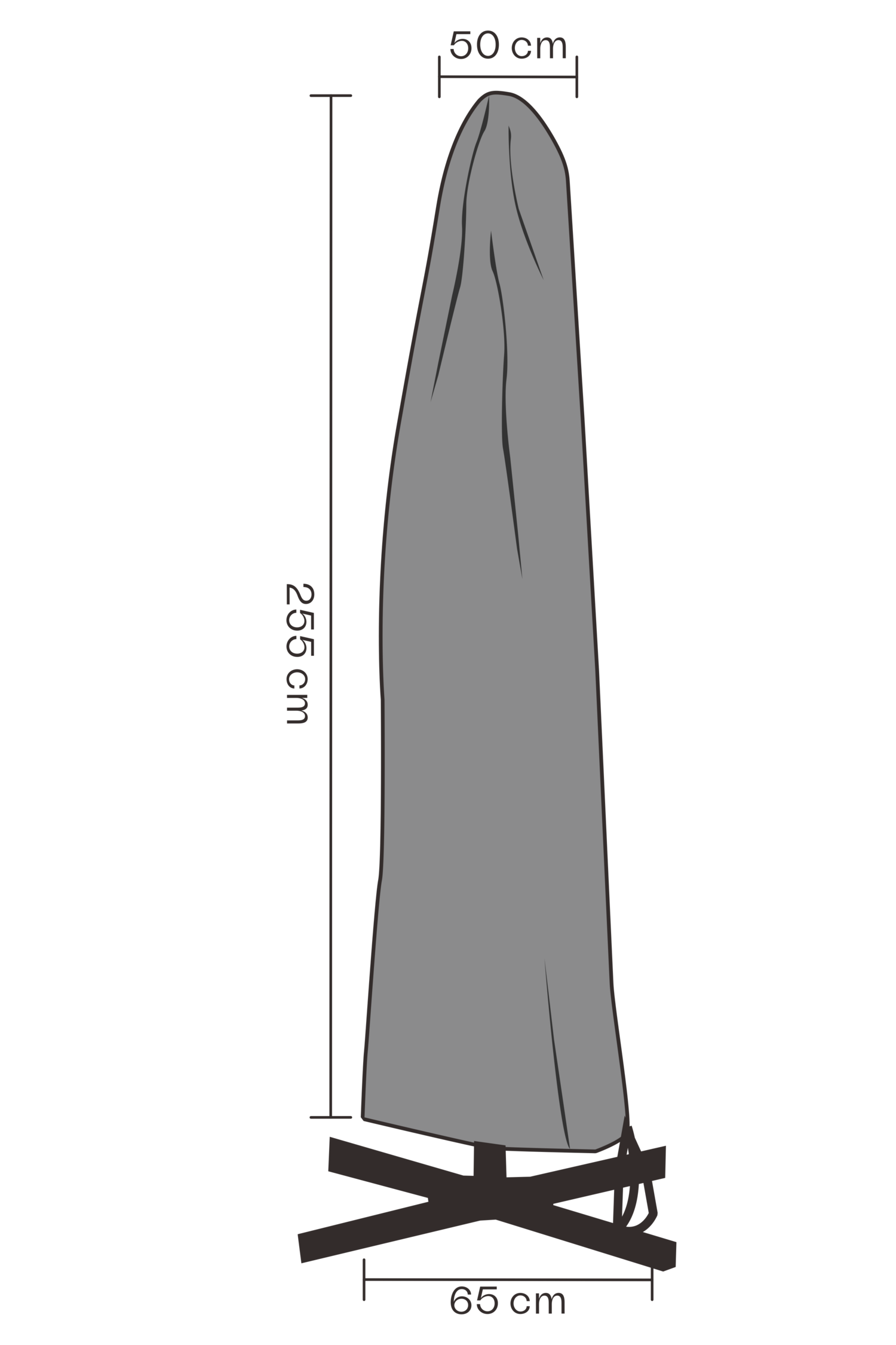 Cover parasol Black-Waterproof