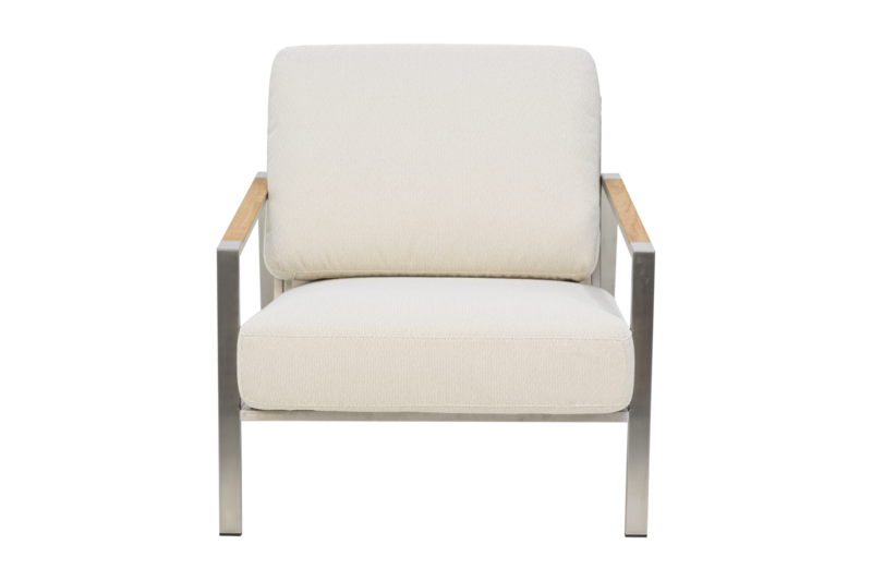 Naos fauteuil Stainless Steel/Dot Beige