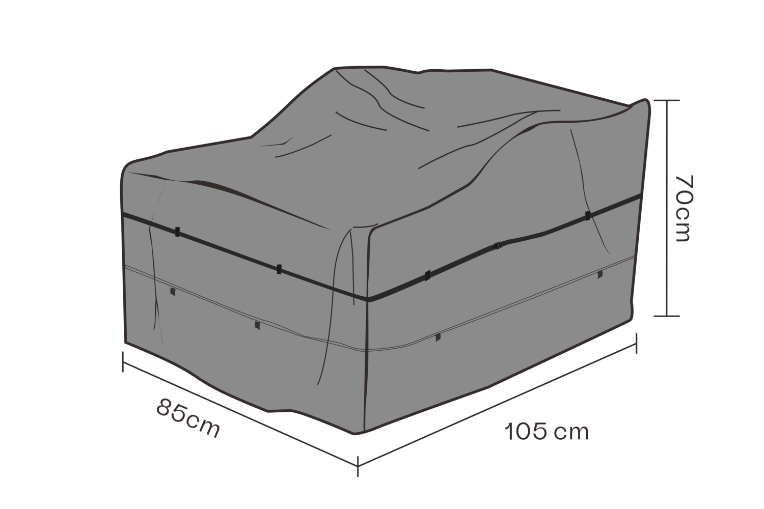 Cover fauteuil Black-Breathable