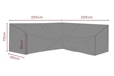 Cover canapé d’angle Black-Breathable