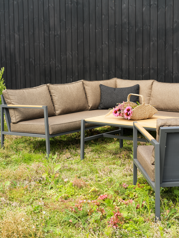 Cap salon de jardin Anthracite/Marron