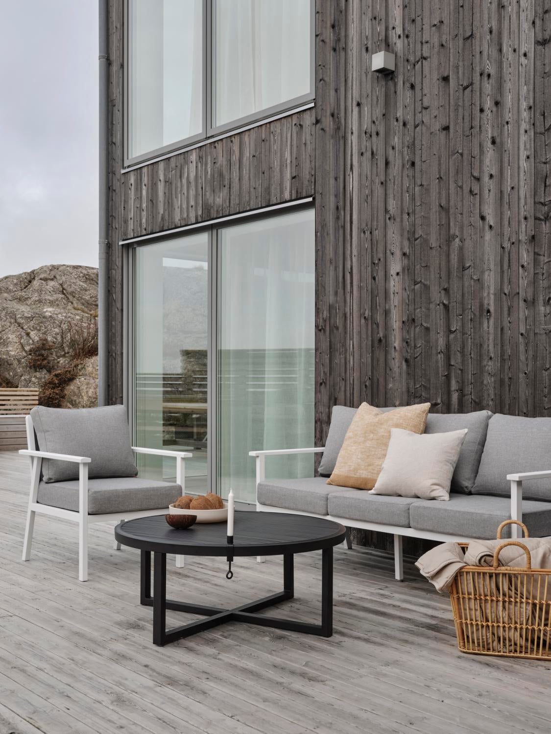 Samvaro High fauteuil Blanc/Pearl grey