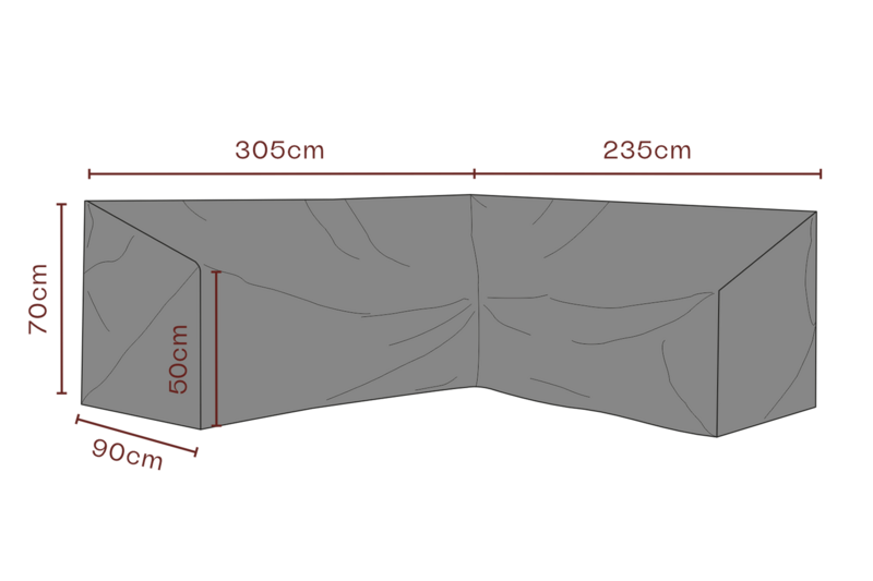 Cover canapé d’angle Black-Breathable