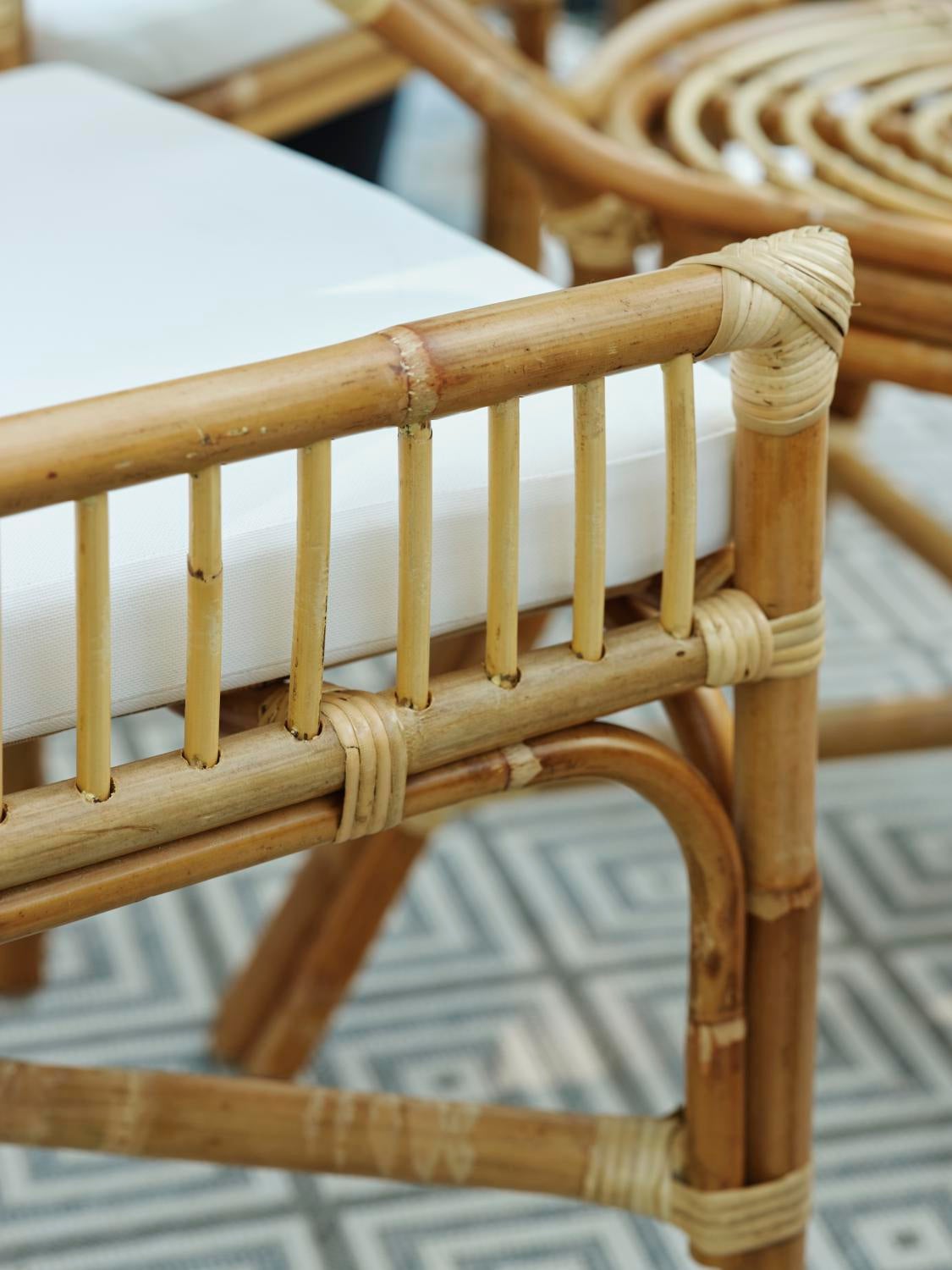 Vallda chaise de table Couleur naturelle/blanc