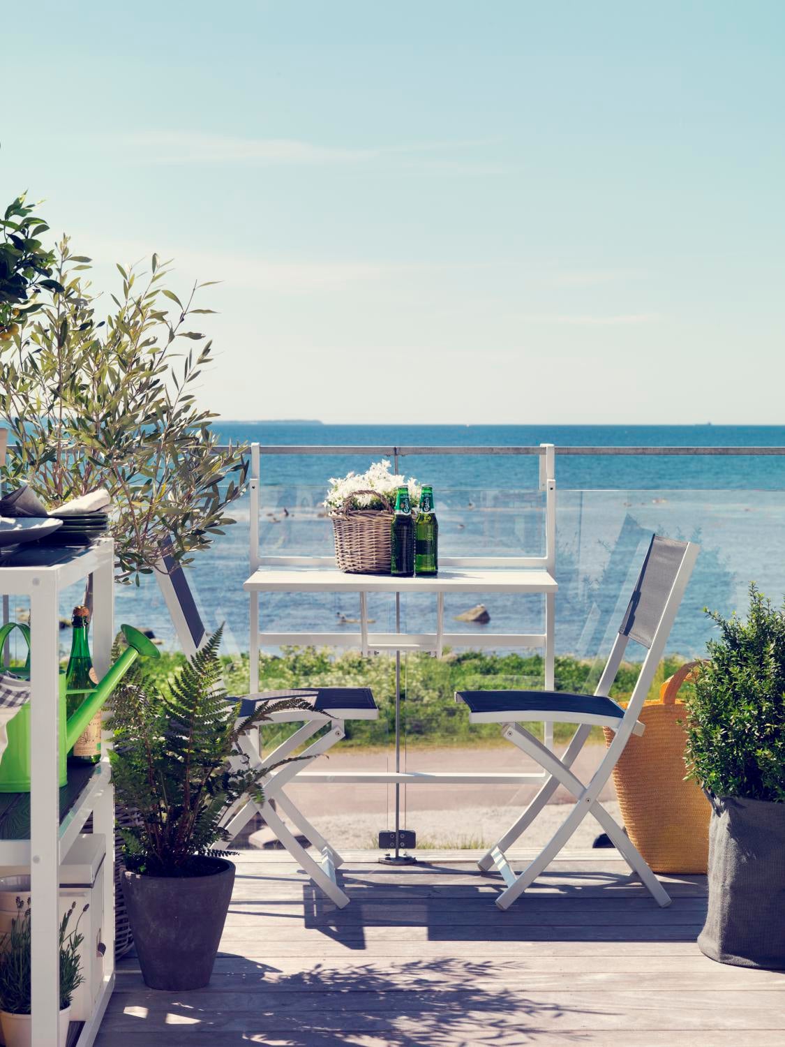 Leone chaise de table Blanc/Gris