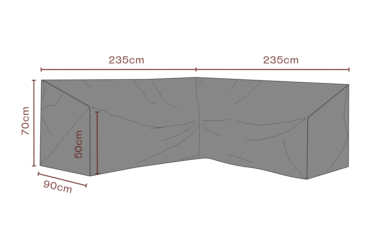 Cover canapé d’angle Black-Breathable