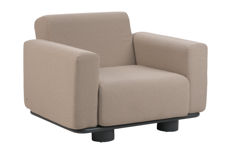 Bolster fauteuil Anthracite/Teddy Beige