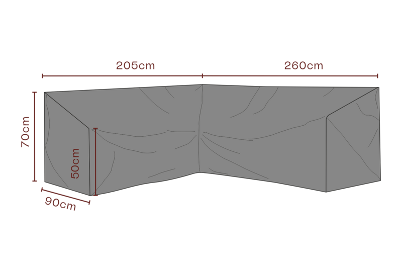 Cover canapé d’angle Black-Breathable