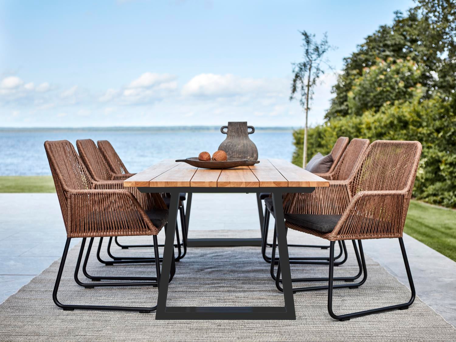 Midway fauteuil Couleur naturelle/noir