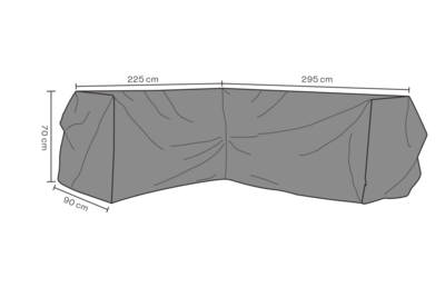 Cover canapé d’angle Black-Breathable