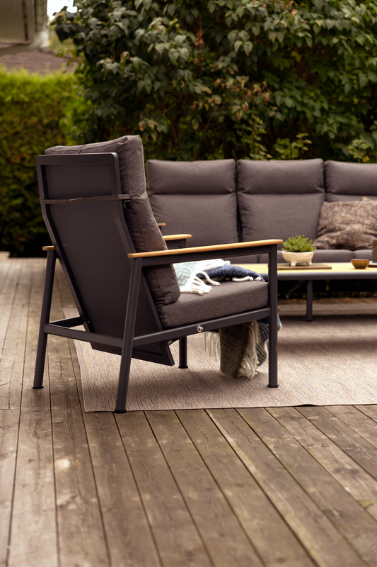 Gordon fauteuil Anthracite/Soft Dawn