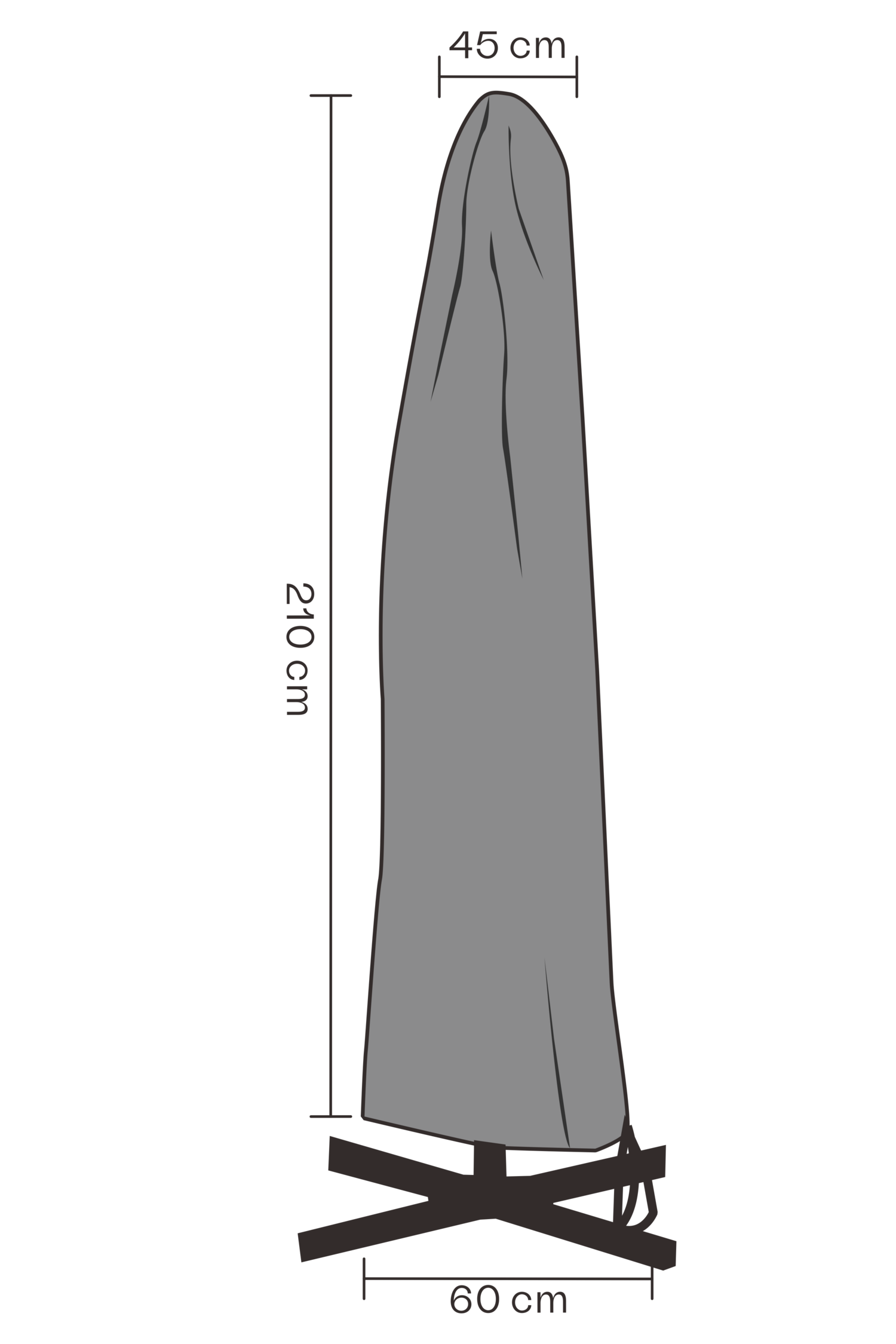 Cover parasol Black-Waterproof