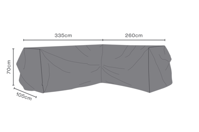 Cover canapé d’angle Black-Breathable