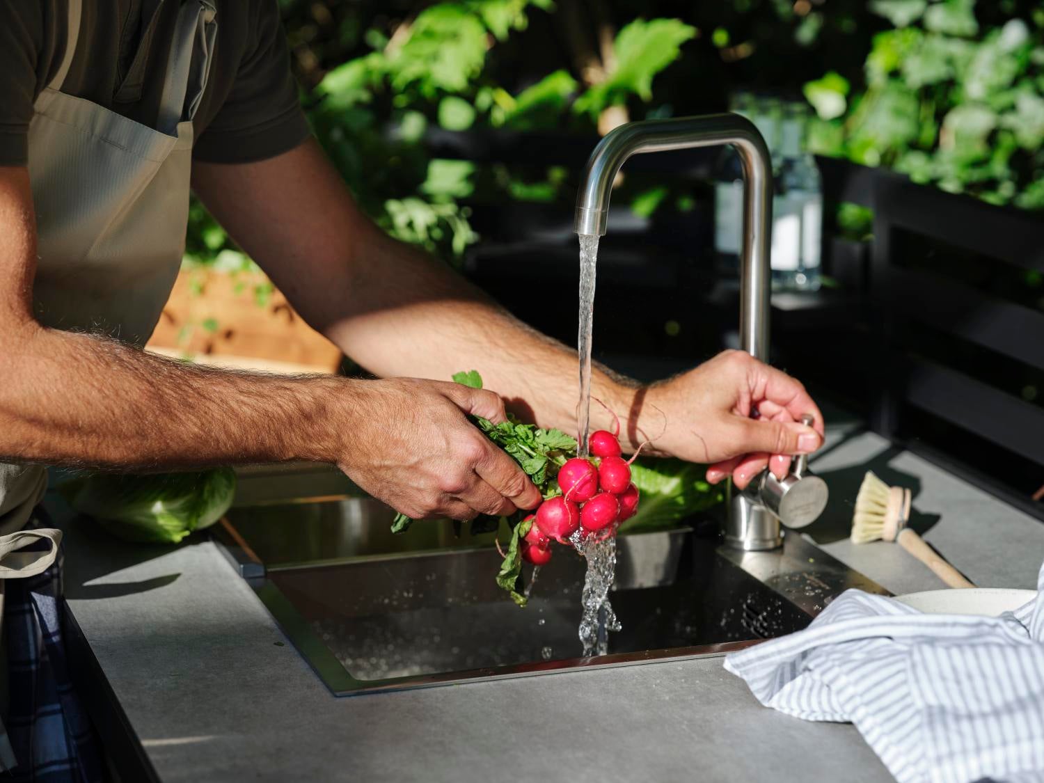 Fornax cuisine extérieure Noir/teck