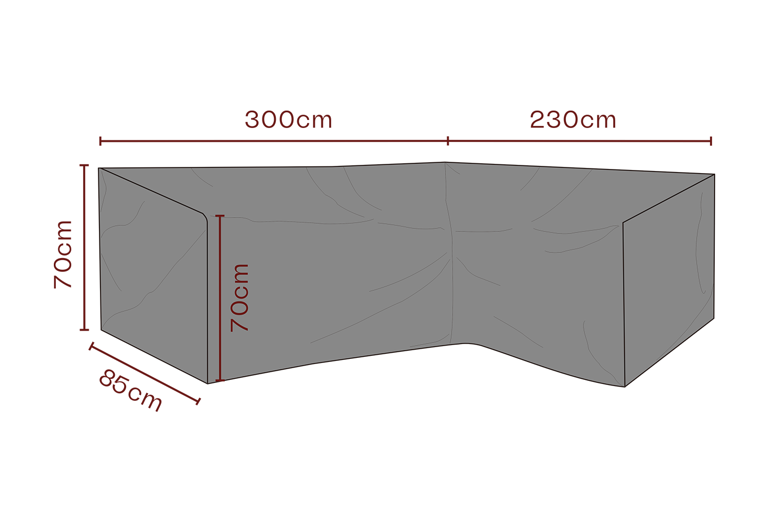 Cover canapé d’angle Black-Breathable