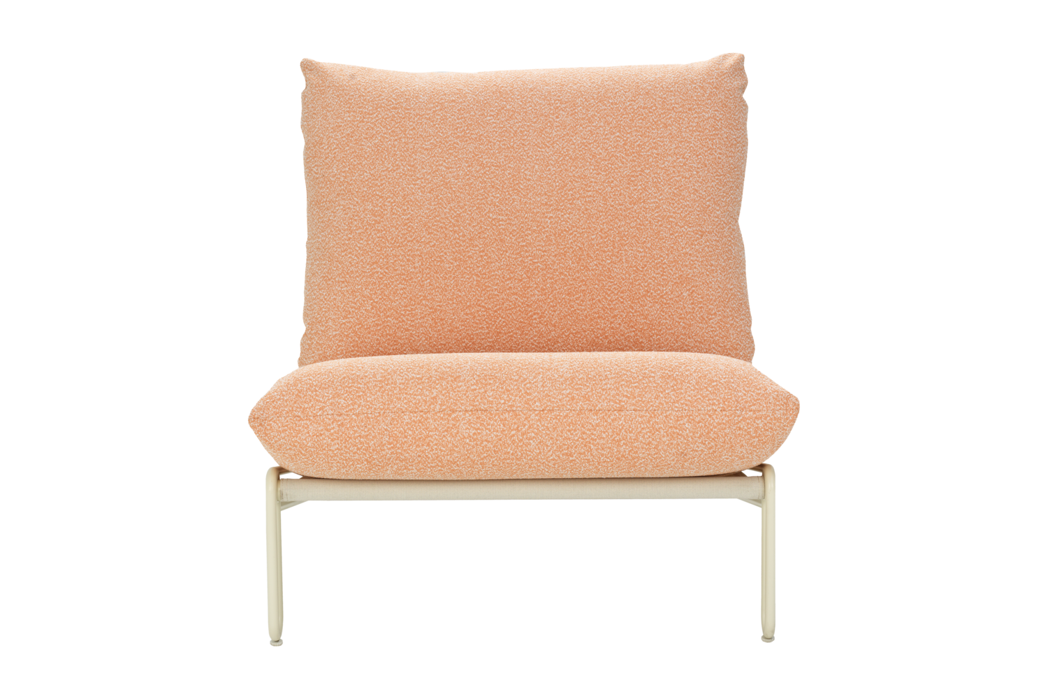 Blixt fauteuil lounge Pearl White/Teddy Orange