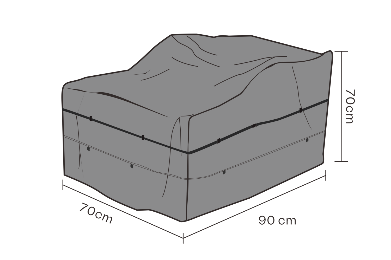 Cover fauteuil Black-Breathable