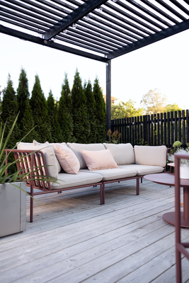 Collier angle Zin Red/Teddy Beige