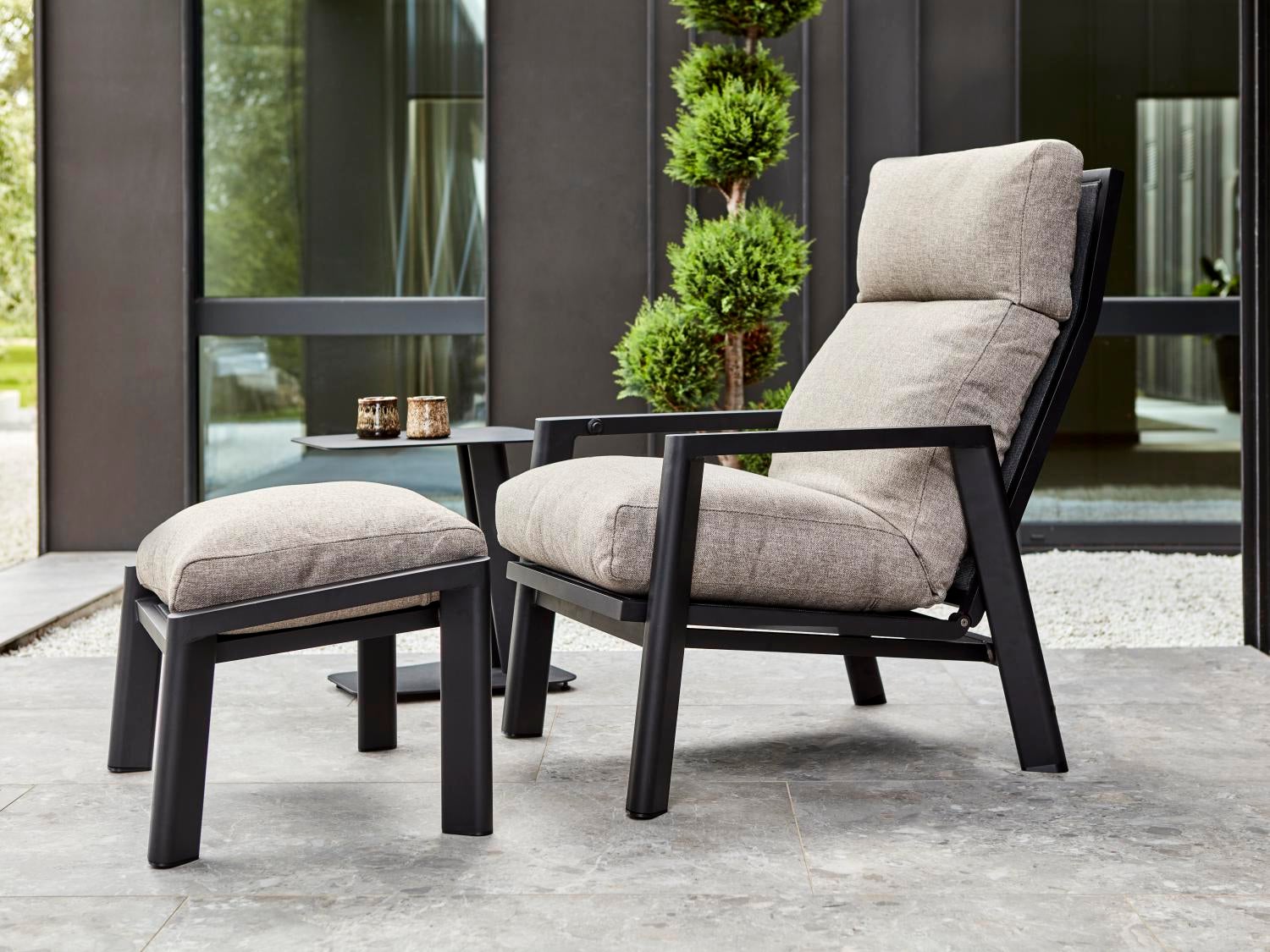 Slide fauteuil avec dossier réglable Black_Ash