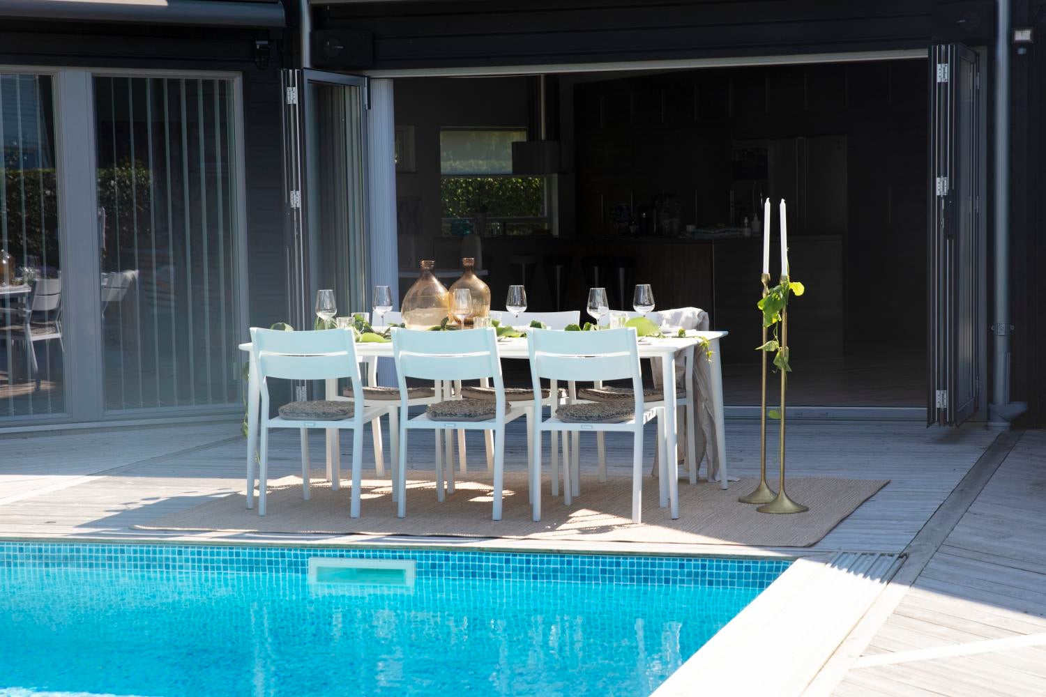 Delia chaise de table Blanc