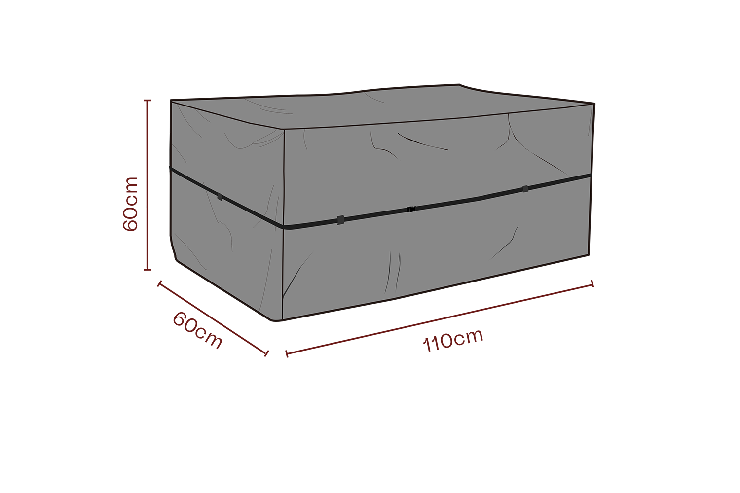 Cover coffre à coussins Black-Waterproof