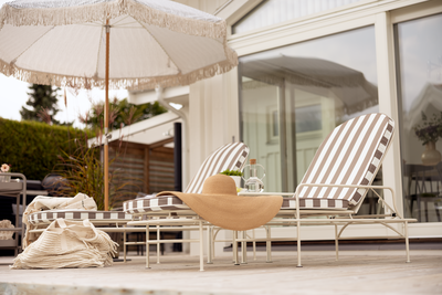 Gatsby parasol Grey Stripe