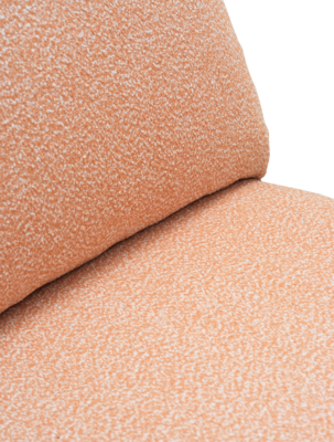 Blixt fauteuil lounge Pearl White/Teddy Orange