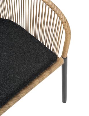 Delta fauteuil Anthracite/Teddy Black