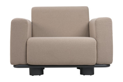 Bolster fauteuil Anthracite/Teddy Beige