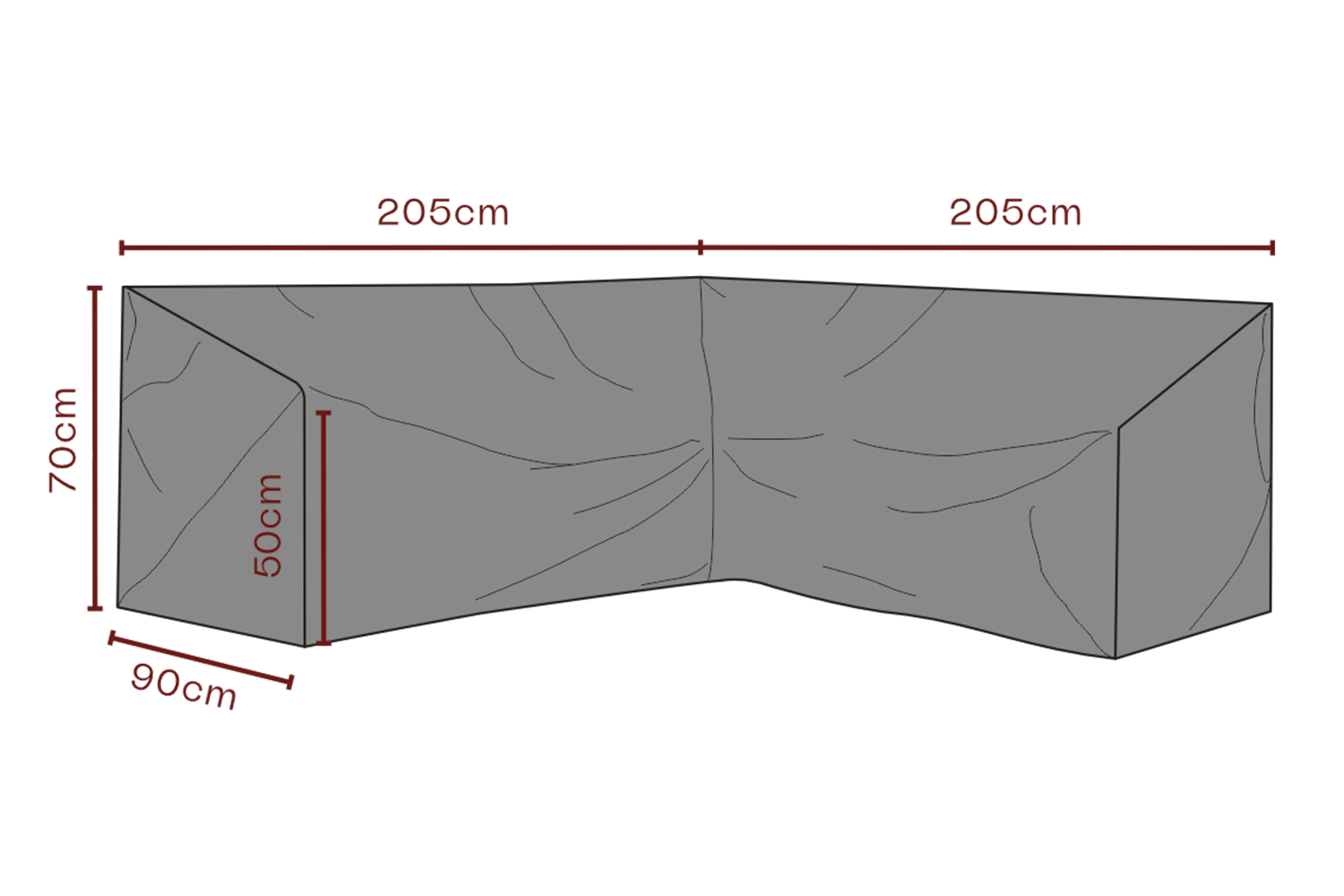 Cover canapé d’angle Black-Breathable