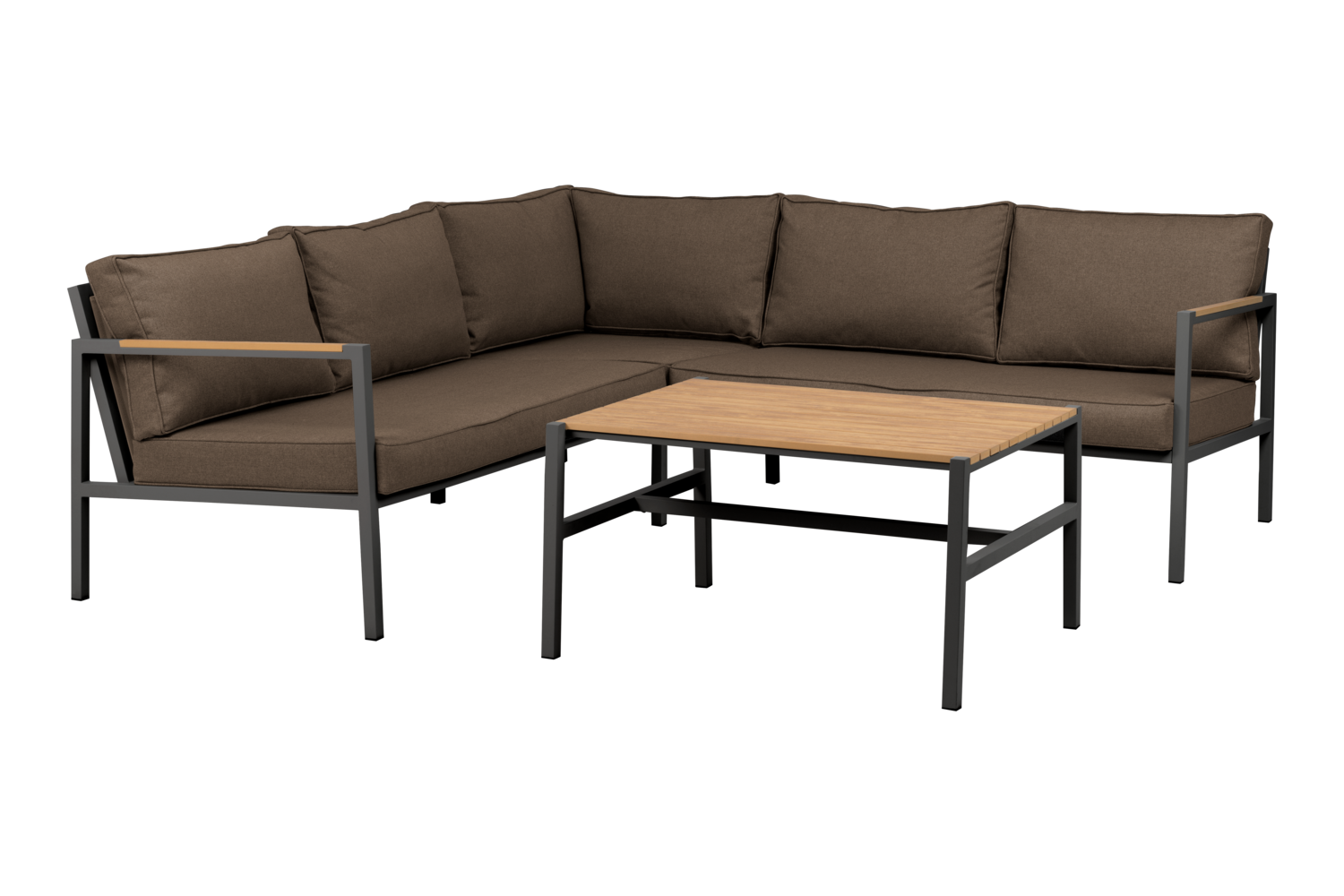 Cap salon de jardin Anthracite/Marron