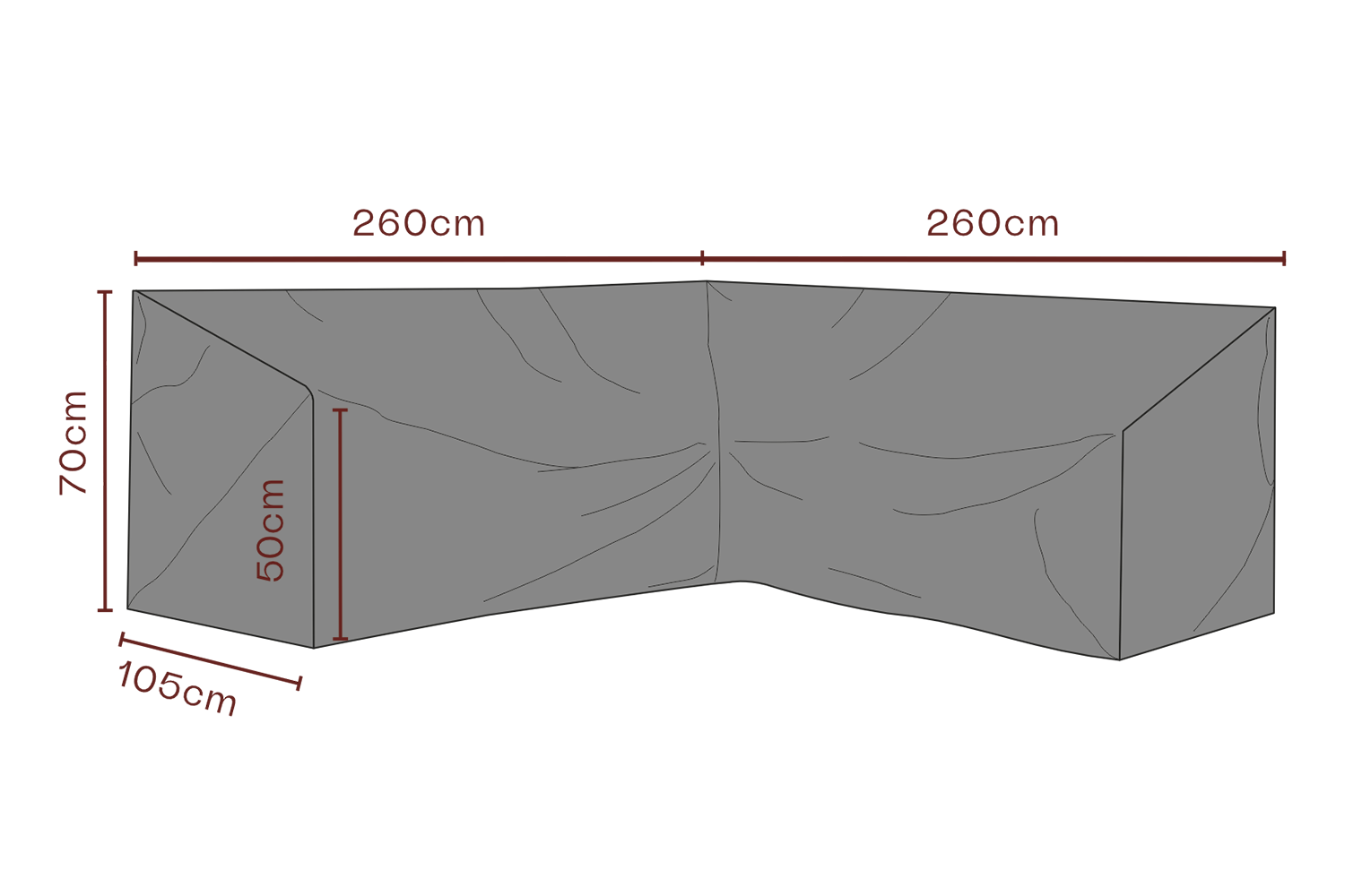 Cover canapé d’angle Black-Breathable