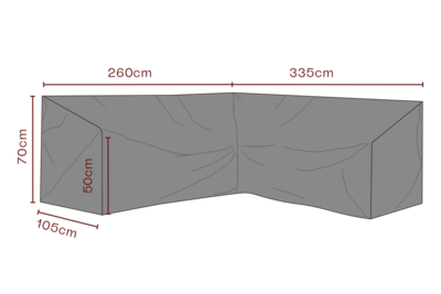 Cover canapé d’angle Black-Breathable