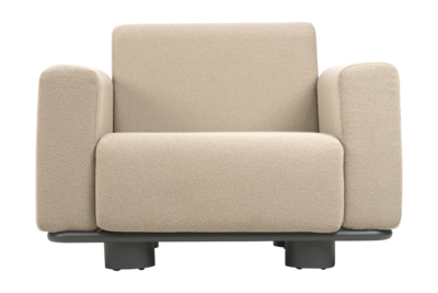 Bolster fauteuil Anthracite/Teddy Beige