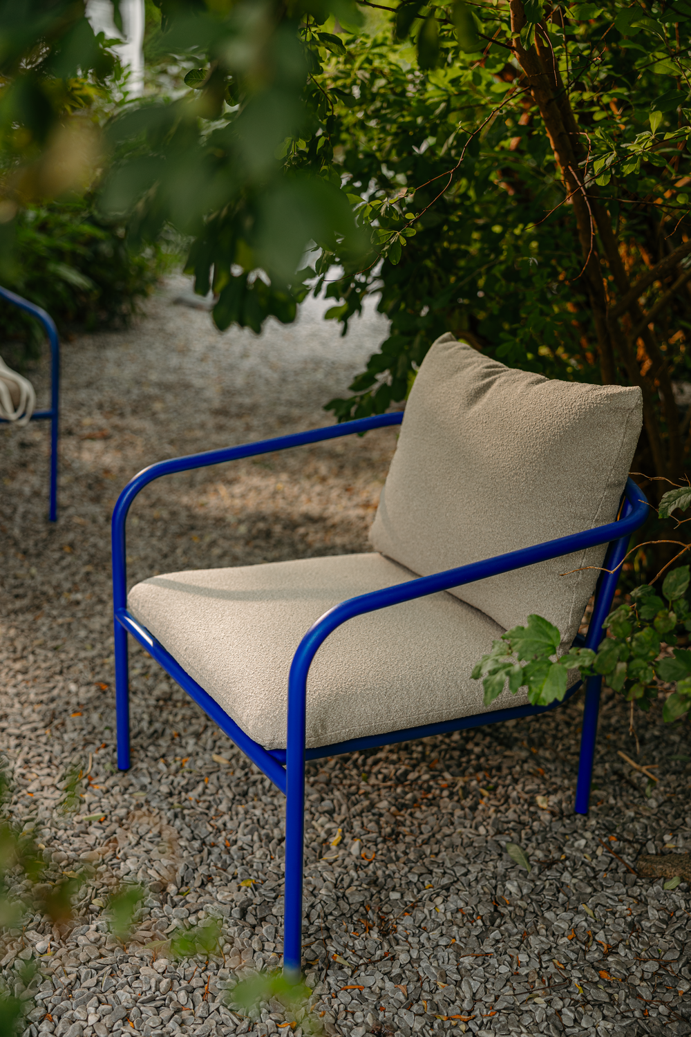 Bendt fauteuil Indigo Blue/Teddy Beige