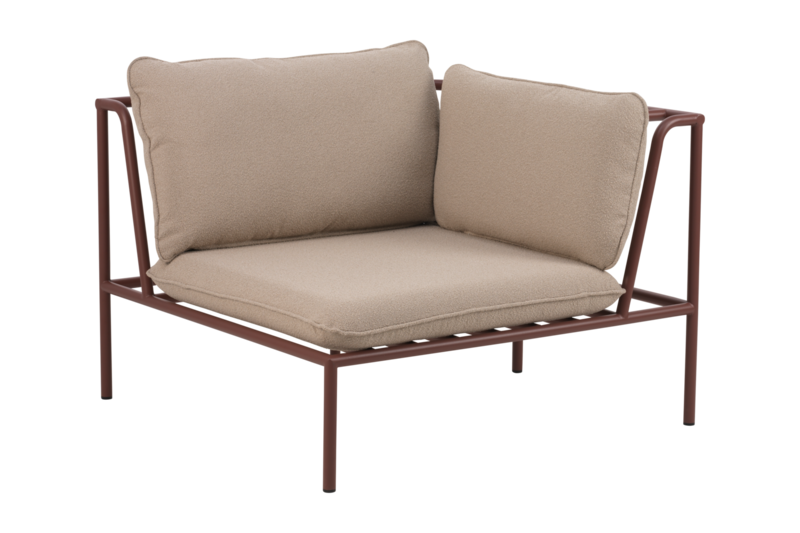 Collier angle Zin Red/Teddy Beige